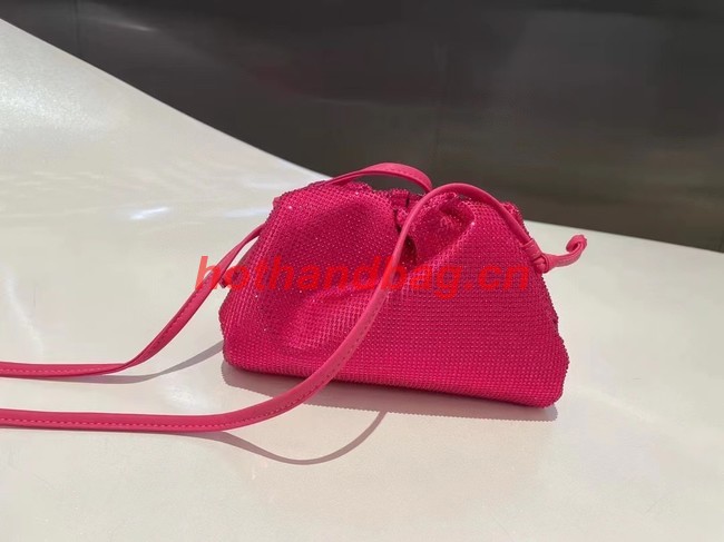 Bottega Veneta Mini crystals clutch with strap 585852 rose