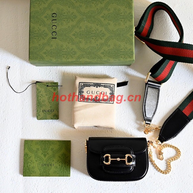 Gucci Horsebit 1955 strap wallet 699760 Black 