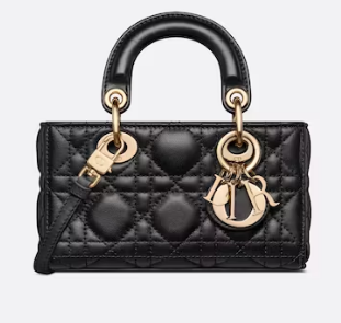 DIOR MICRO LADY D-JOY BAG Cannage Lambskin S0910 black