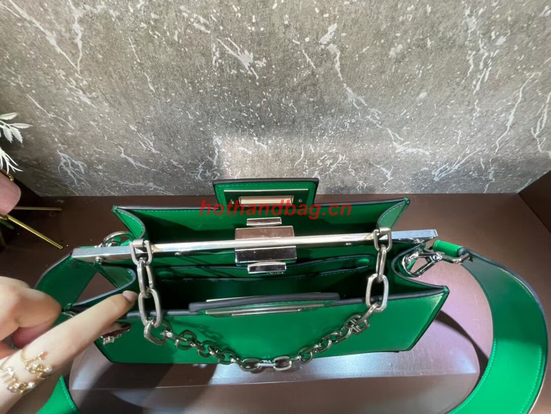 Fendi Peekaboo Cut Medium soft nappa leather bag 8BN340 green