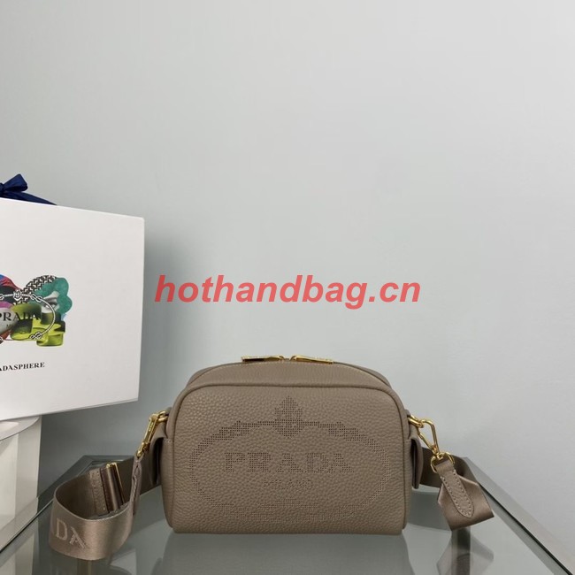 Prada Medium leather bag 1BH187 gray