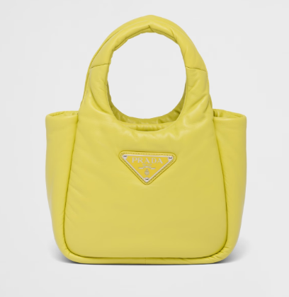 Prada Small padded Soft nappa-leather bag 1BA359 yellow