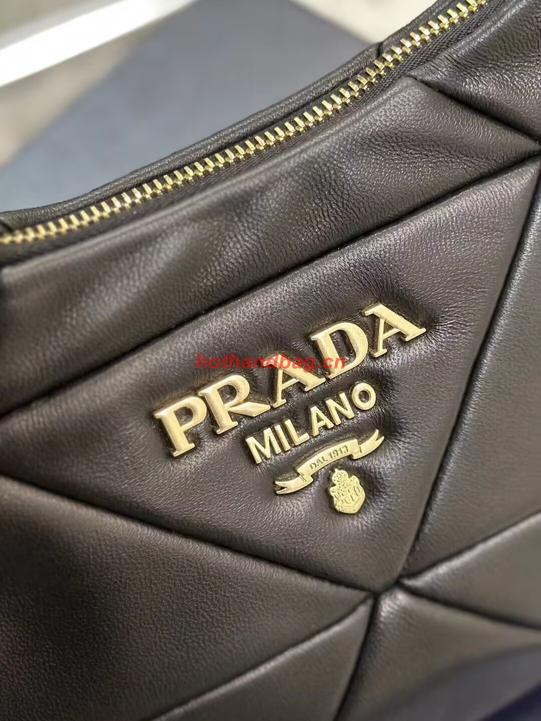 Prada leather shoulder bag 1BH117 black