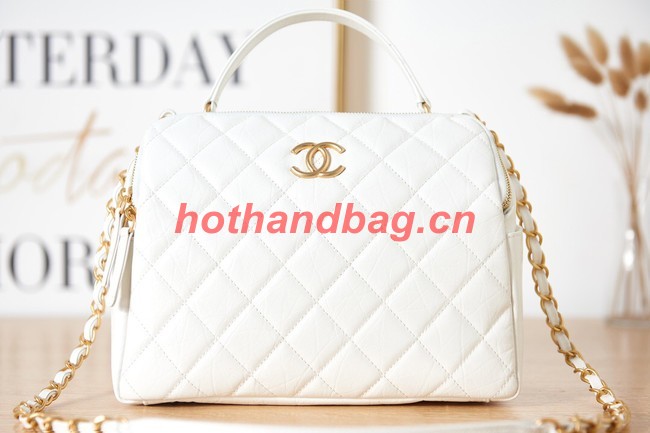 Chanel BOWLING BAG AS3740 white