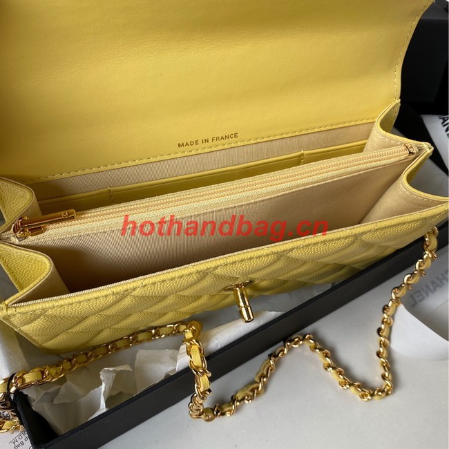 CHANEL WALLET ON CHAIN AP3318 yellow