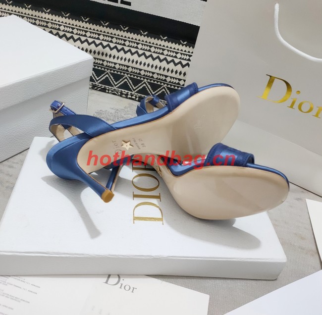 Dior DWAY HEELED SANDAL Embroidered Satin and Cotton 93284-7