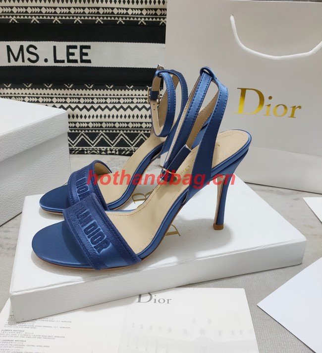 Dior DWAY HEELED SANDAL Embroidered Satin and Cotton 93284-7