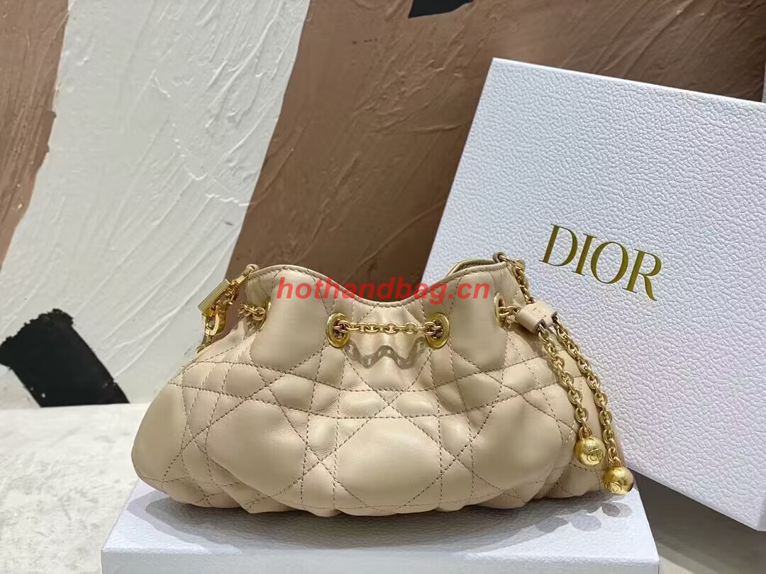 SMALL DIOR AMMI BAG Sand Pink Supple Macrocannage Lambskin M22567F