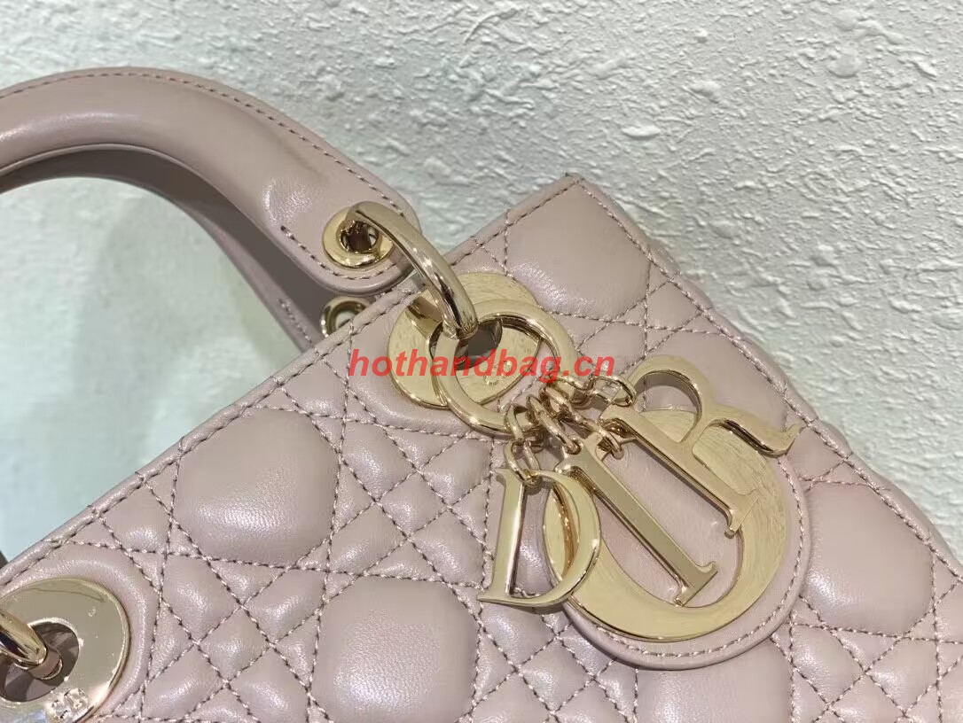 SMALL LADY DIOR MY ABCDIOR BAG Cannage Lambskin M0538ONG Powder Pink