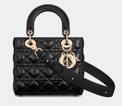 SMALL LADY DIOR MY ABCDIOR BAG Cannage Lambskin M0538ONG black