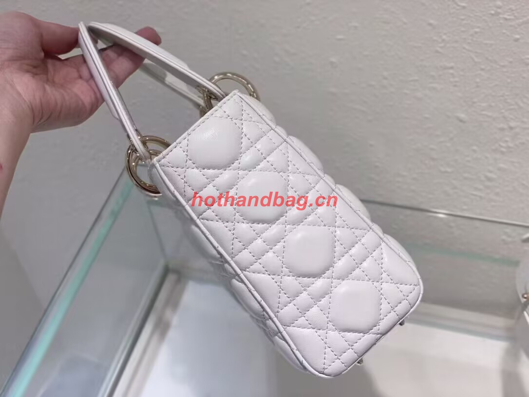 SMALL LADY DIOR MY ABCDIOR BAG Latte Cannage Lambskin M0538ONG