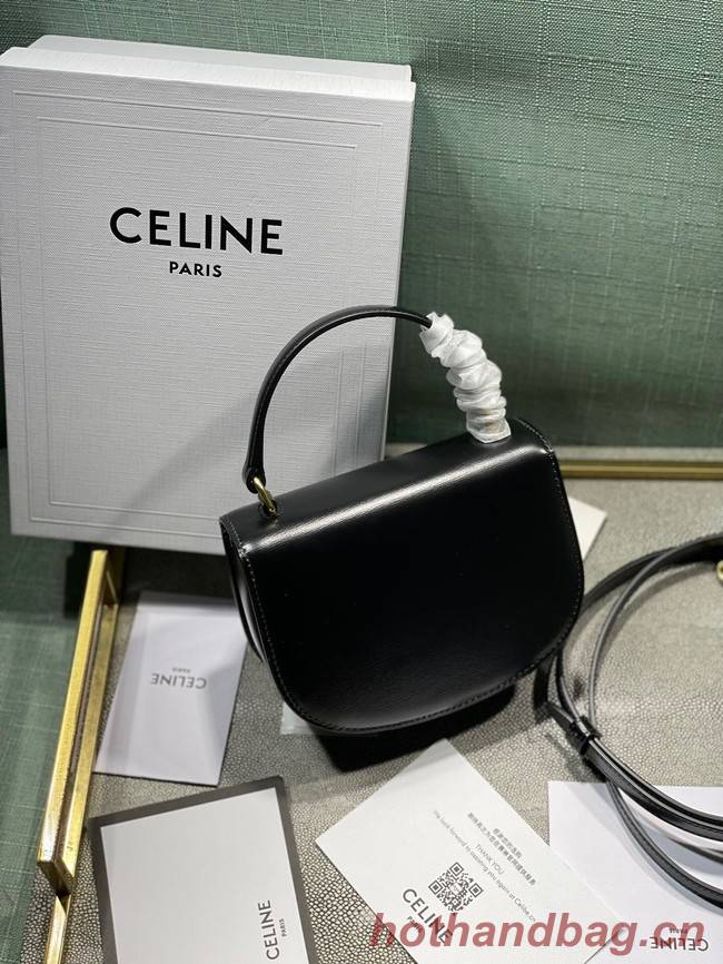 Celine TEEN BESACE TRIOMPHE IN SHINY CALFSKIN 110412 black