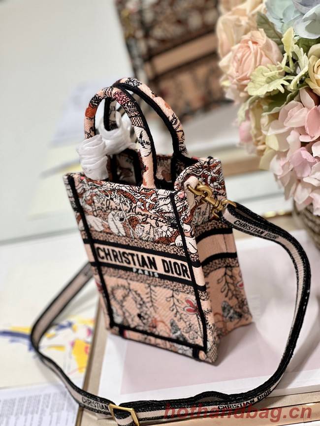 MINI DIOR BOOK TOTE PHONE BAG Embroidery S5555CES-2