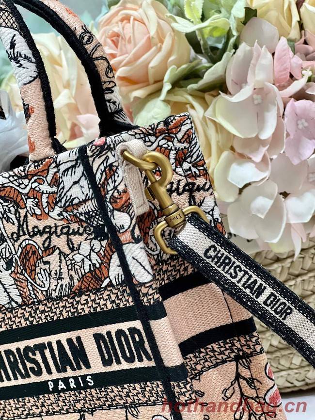 MINI DIOR BOOK TOTE PHONE BAG Embroidery S5555CES-2