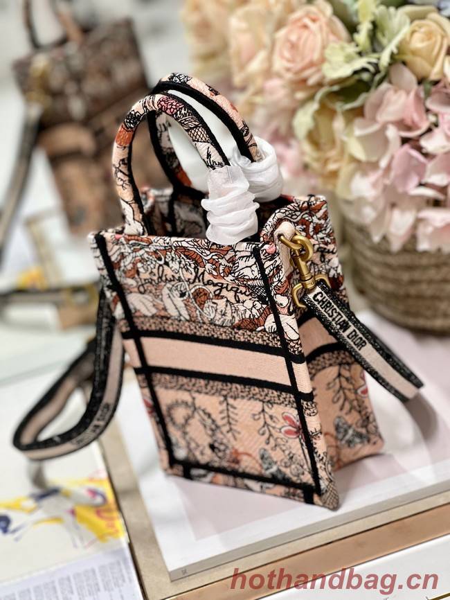 MINI DIOR BOOK TOTE PHONE BAG Embroidery S5555CES-2