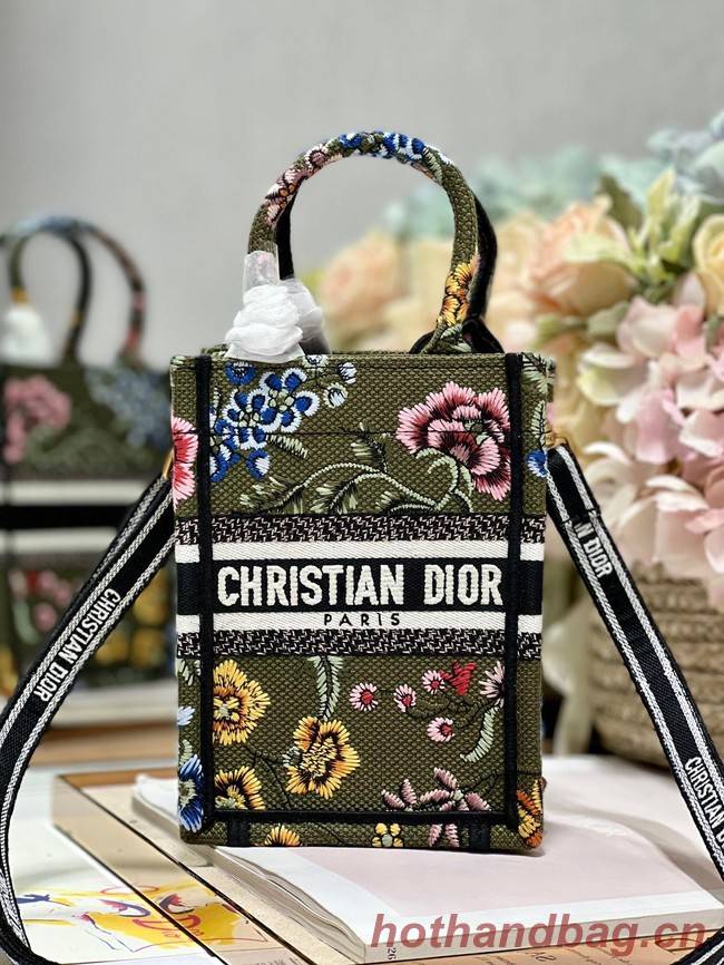 MINI DIOR BOOK TOTE PHONE BAG Embroidery S5555CES-5