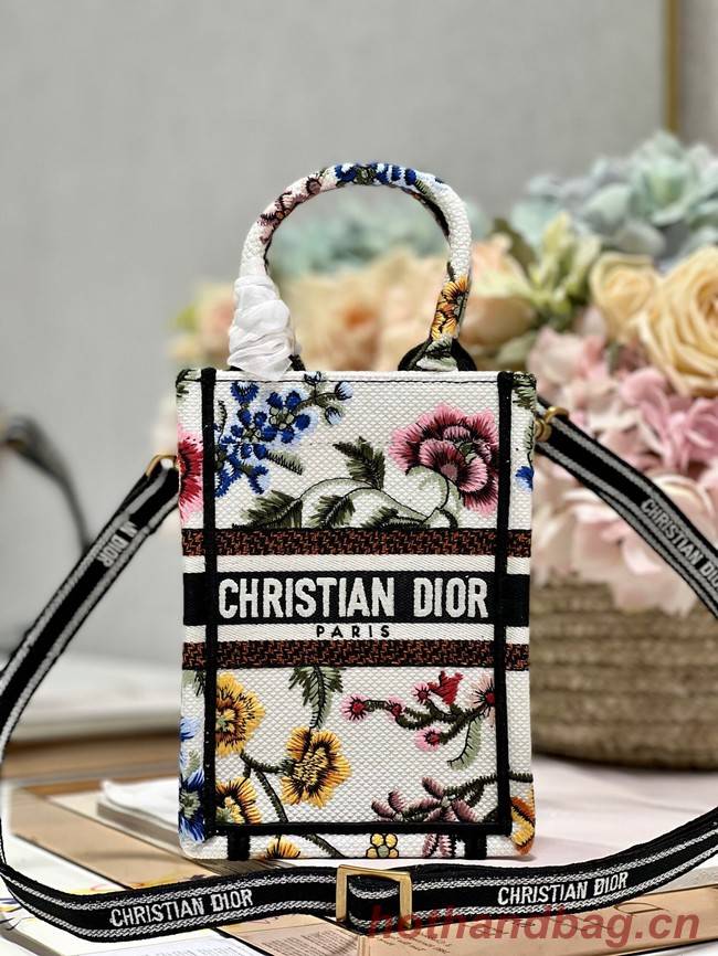 MINI DIOR BOOK TOTE PHONE BAG Embroidery S5555CES-7