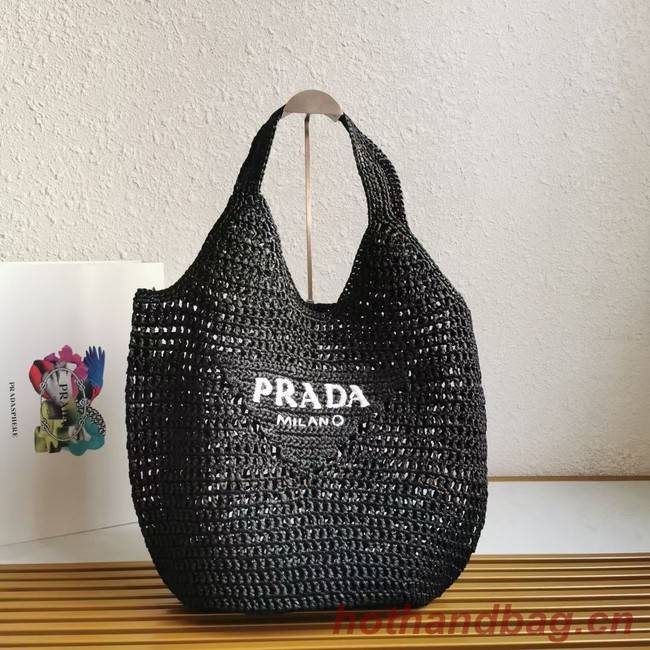 Prada Crochet tote bag 1BG424 black