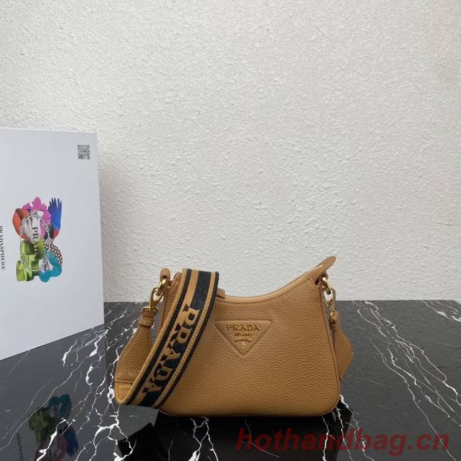 Prada Leather shoulder bag 1BH193 Caramel