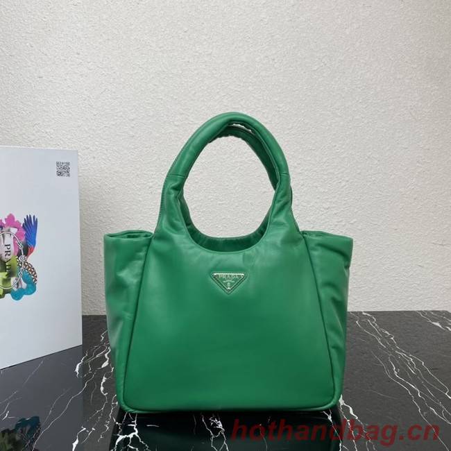 Prada Medium padded Soft nappa leather bag 1BG413 green