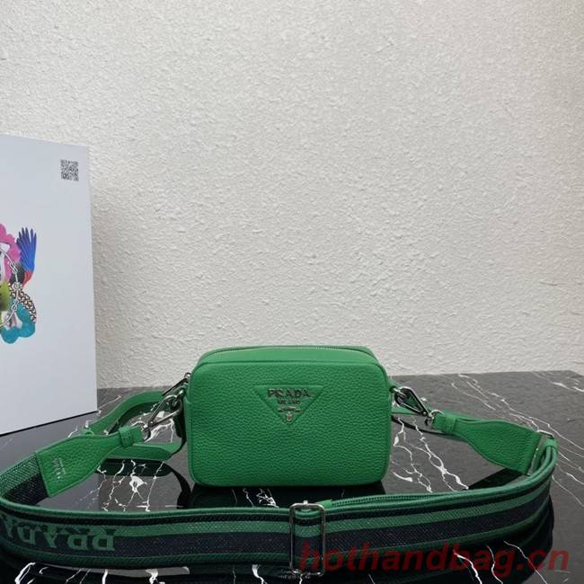 Prada Leather shoulder bag 1BH192 green