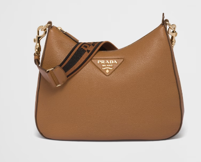 Prada Leather shoulder bag 1BC178 Caramel