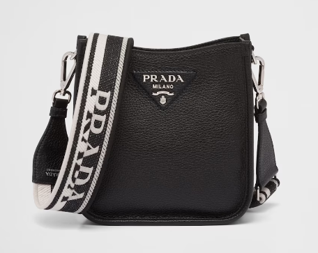 Prada Leather mini shoulder bag 1BH191 black