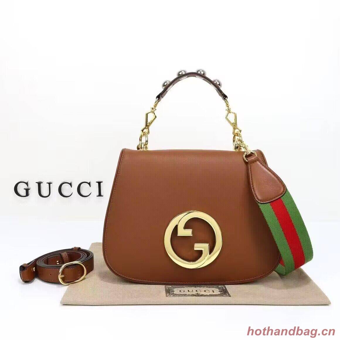 Gucci Blondie Top Handle Bag 699277 Brown