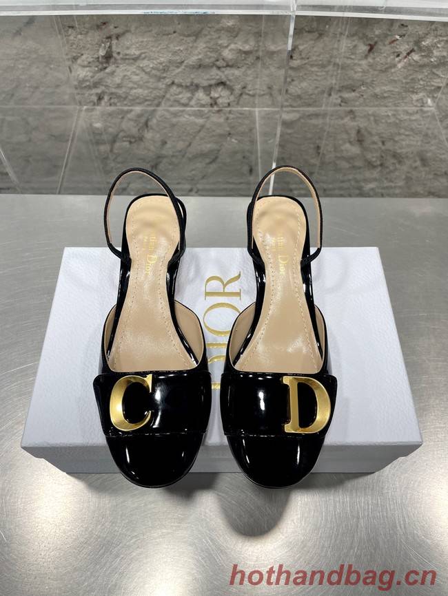 DIOR SLINGBACK PUMP Patent Calfskin 93424-4