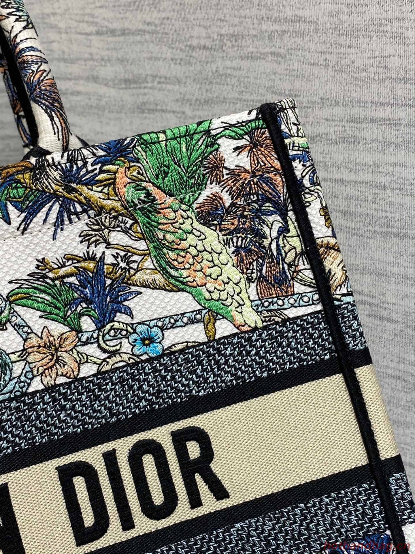 MEDIUM DIOR BOOK TOTE White Multicolor Etoile de Voyage Embroidery M1296ZEBN