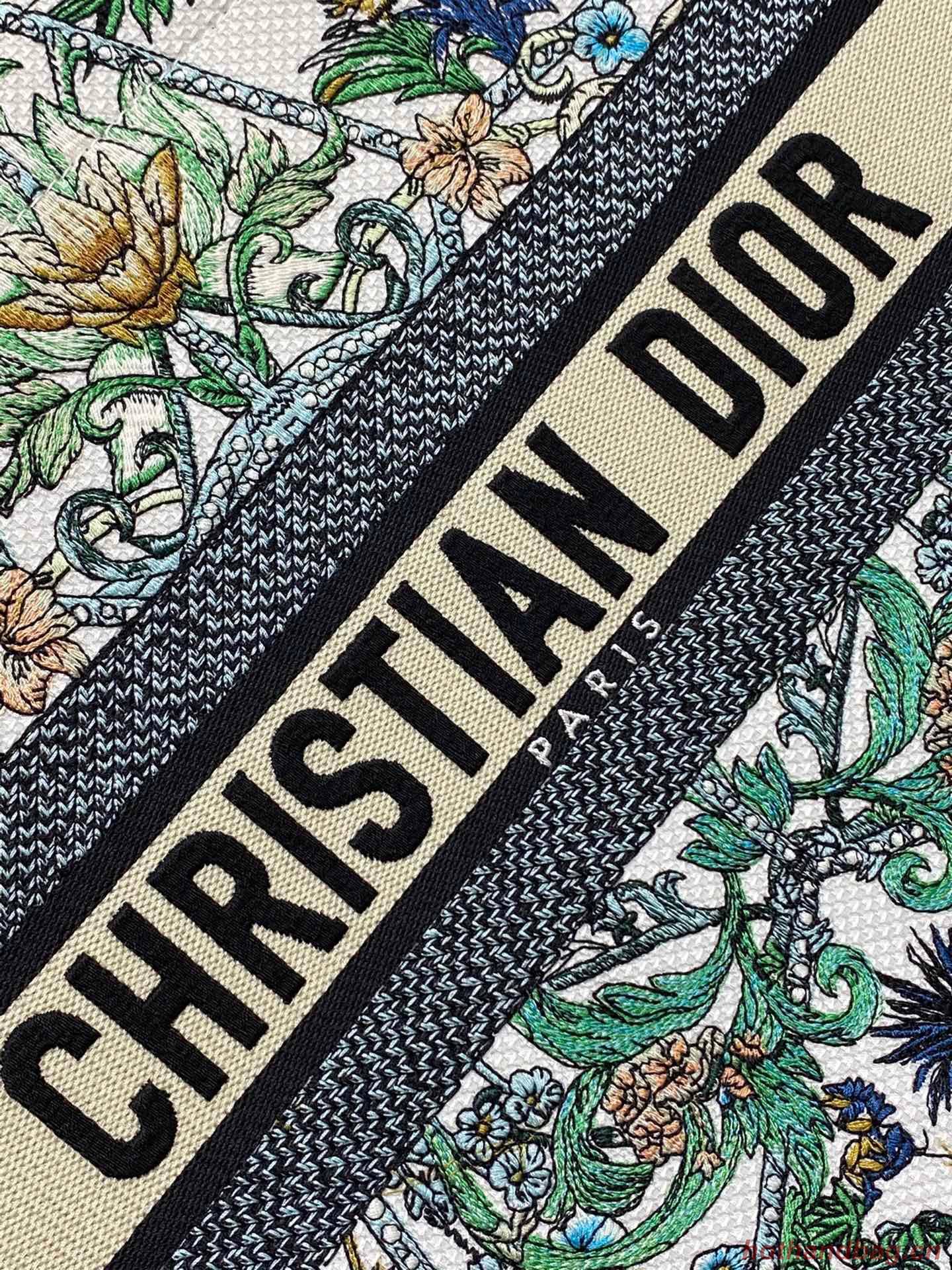 MEDIUM DIOR BOOK TOTE White Multicolor Etoile de Voyage Embroidery M1296ZEBN