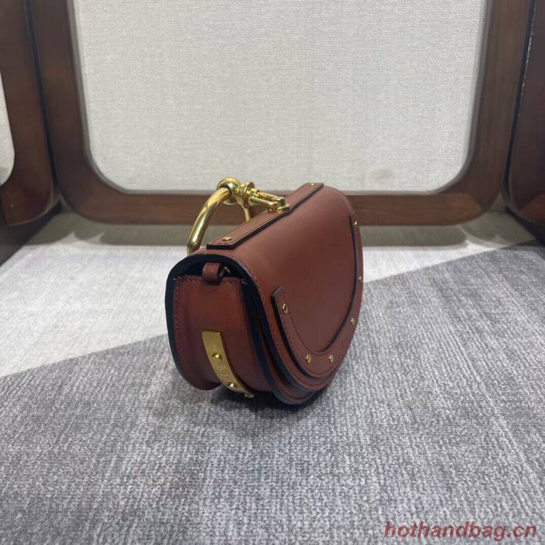 Chloe Nile Bracelet Minaudiere Original Leather 6020 Brown