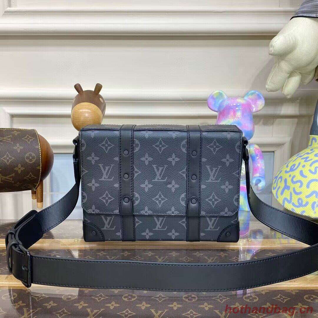 Louis Vuitton Monogram Eclipse Original Leather Trunk Bag M45727 Black