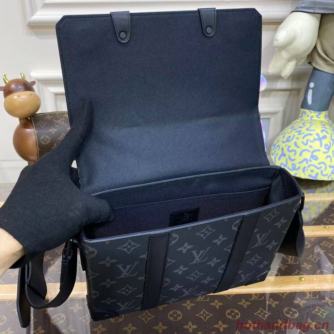 Louis Vuitton Monogram Eclipse Original Leather Trunk Bag M45727 Black