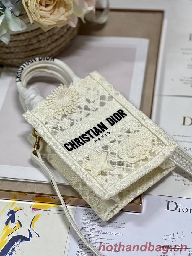 MINI DIOR BOOK TOTE PHONE BAG S5555CR Latte