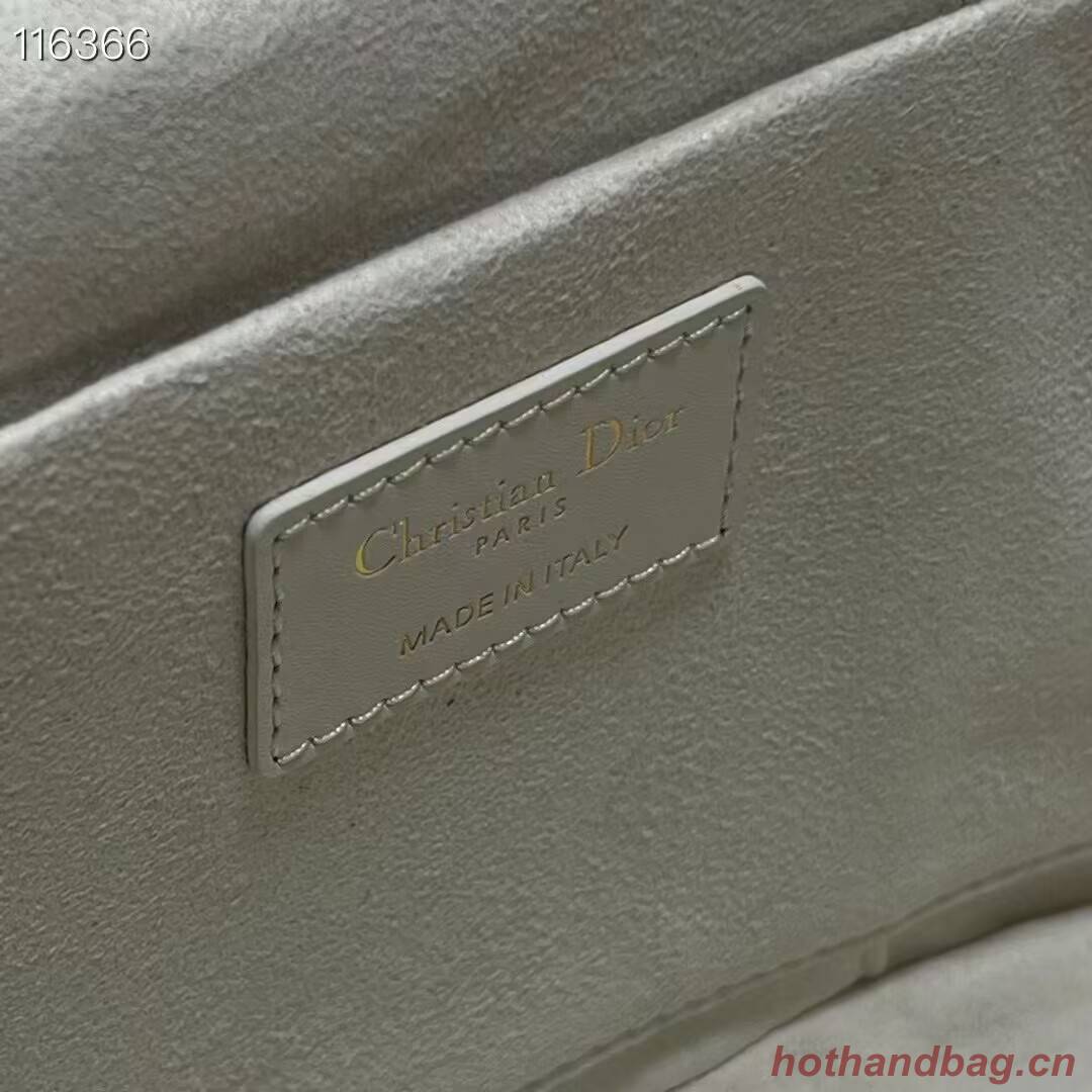 MEDIUM CD SIGNATURE VANITY CASE Calfskin with Embossed CD Signature S2202UTZQ Latte