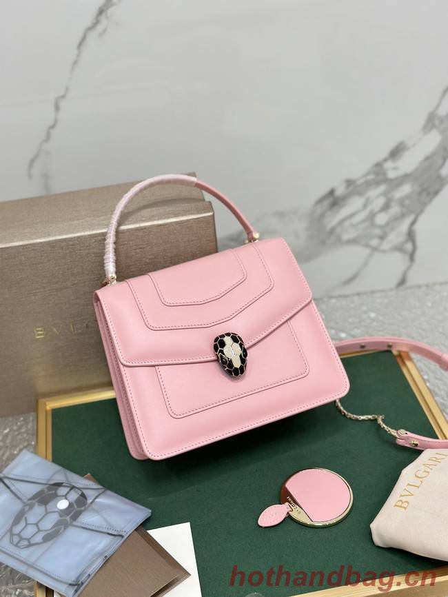 Bvlgari Serpenti Forever leather crossbody bag 38329 pink