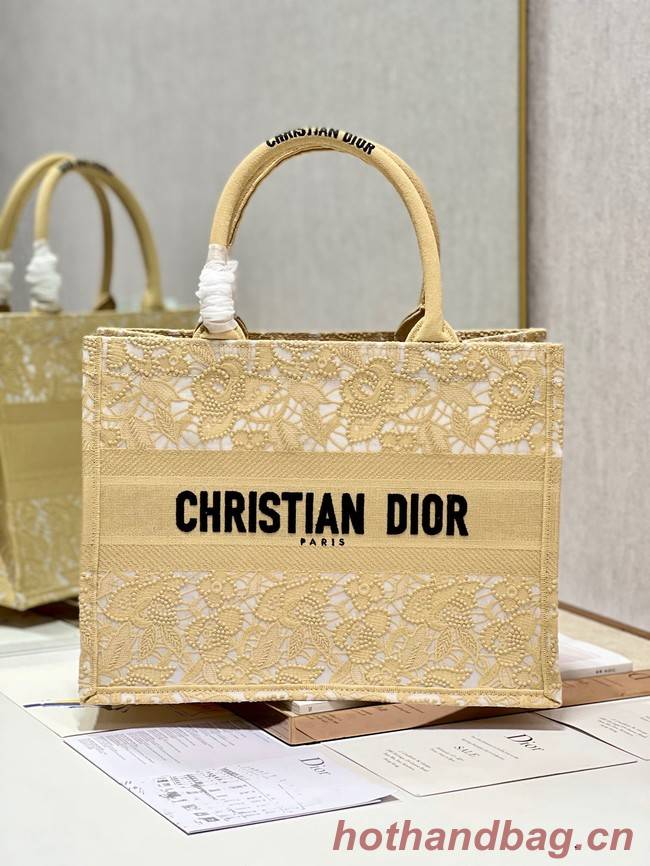 MEDIUM DIOR BOOK TOTE D-Lace Embroidery M1296ZE-5