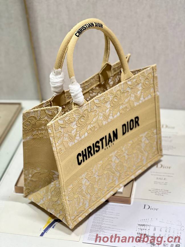 MEDIUM DIOR BOOK TOTE D-Lace Embroidery M1296ZE-5