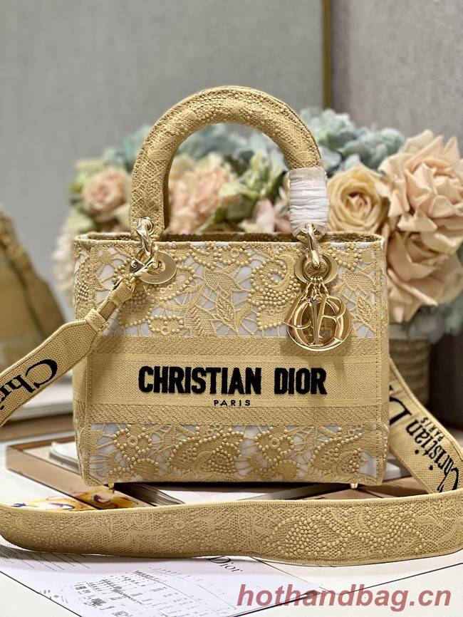 MEDIUM DIOR OR LADY D-LITE BAG M0565OOCO-1