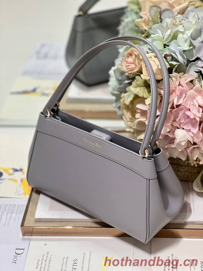 MEDIUM DIOR KEY BAG gray Box Calfskin M1843OBEQ