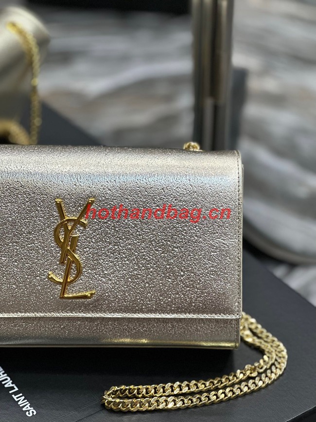 SAINT LAURENT KATE CHAIN WALLET 742833 Light gold