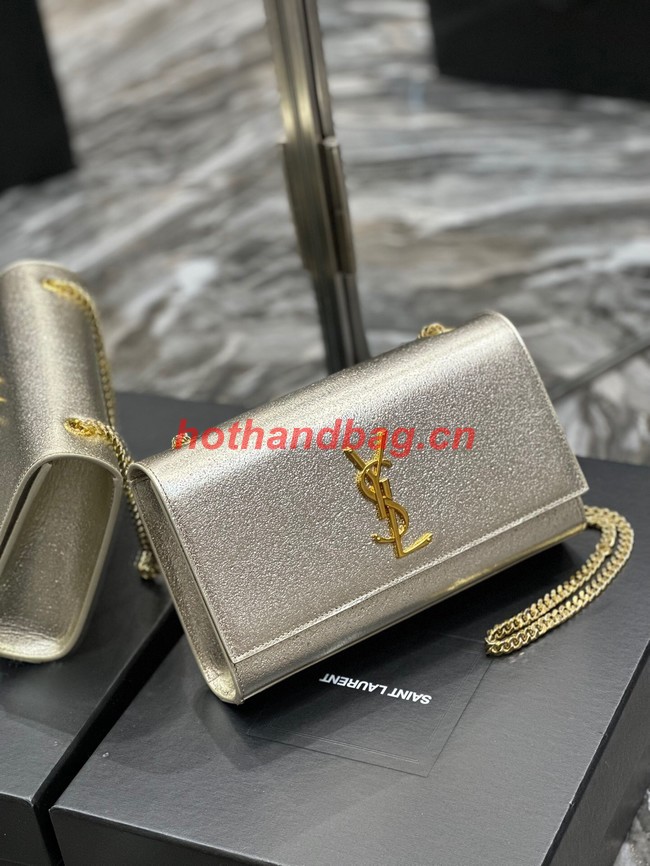 SAINT LAURENT KATE CHAIN WALLET 742833 Light gold