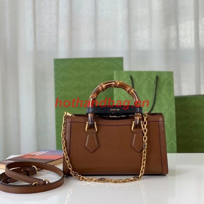 GUCCI DIANA SMALL SHOULDER BAG 735153 Brown