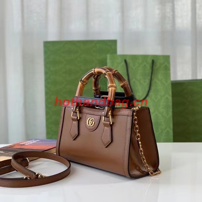 GUCCI DIANA SMALL SHOULDER BAG 735153 Brown