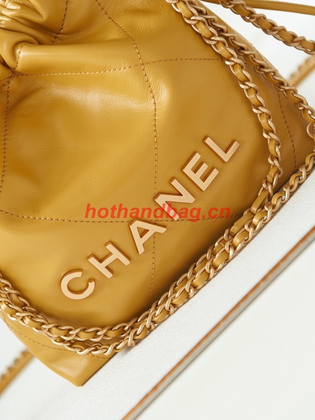 CHANEL 22 MINI HANDBAG AS3980 YELLOW