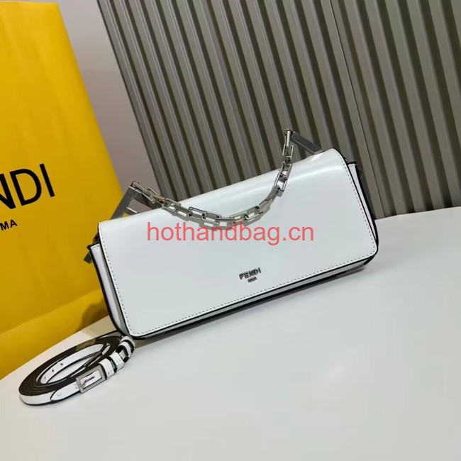 Fendi small smooth leather bag F1090 white