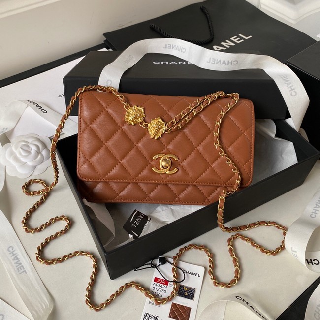 Chanel MINI FLAP BAG AP3424 brown