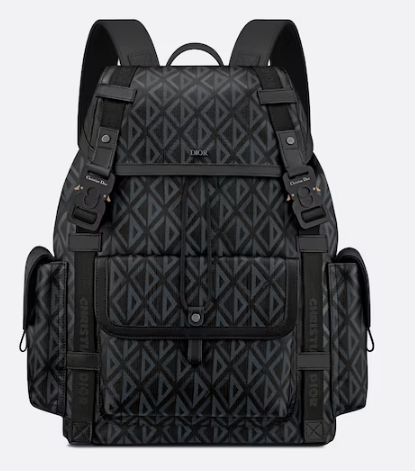 DIOR HIT THE ROAD BACKPACK Black CD Diamond Canvas 1ESBA163CDP