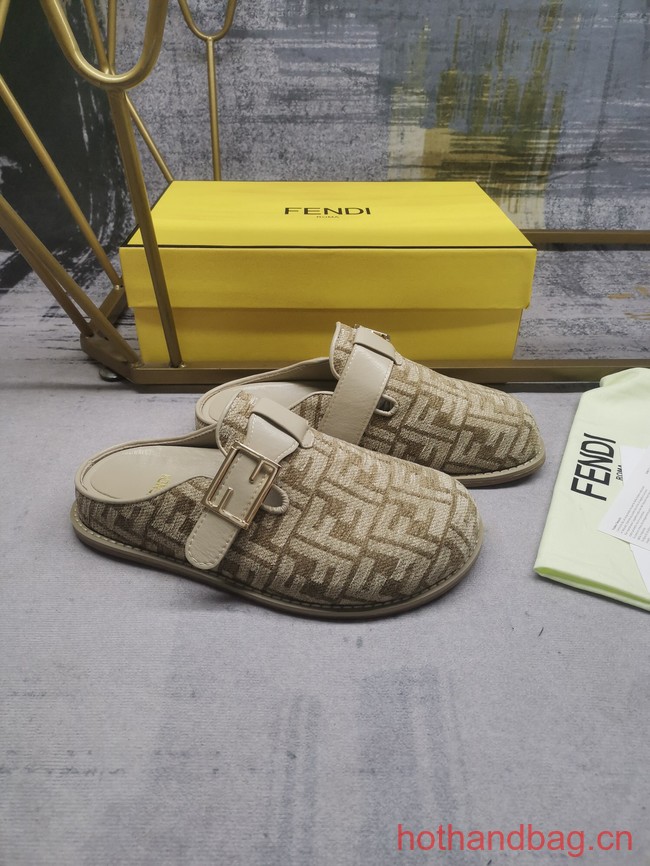 Fendi Feel leather slides 93669-5